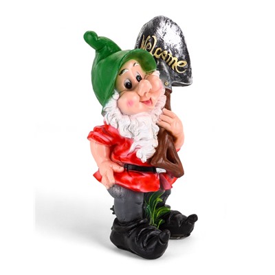 Садовая фигура из полистоуна «Гном с лопатой», 72×26×38 см