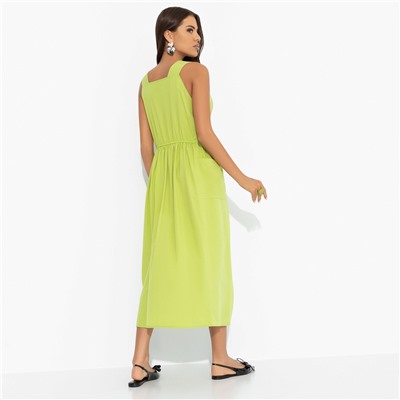 Сарафан с завязками на запах, Захватывающе стильная (лайм)