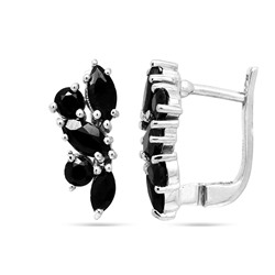 Серьги из серебра сапфир корунд, Экзотика