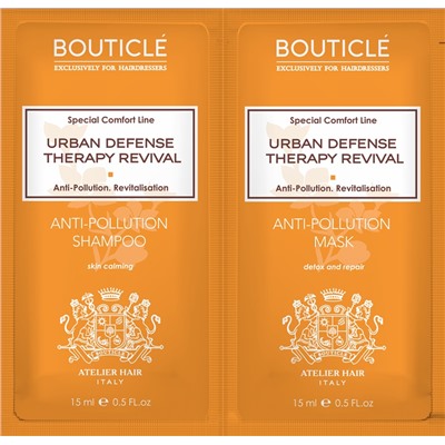 BOUTICLE Urban Defense Пробник шампунь для чувст. кожи головы/маска для чувст. волос 15+15 мл