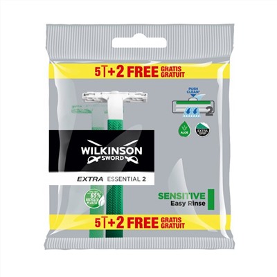 Станок для бритья одноразовый Schick (Wilkinson Sword) EXTRA-2 Sensitive (5+2шт.)