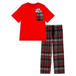 Комплект для мальчиков: брюки текстильные, фуфайка трикотажная (футболка)