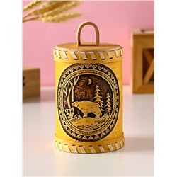 Туес «Лесной Медведь», банка для хранений, береста