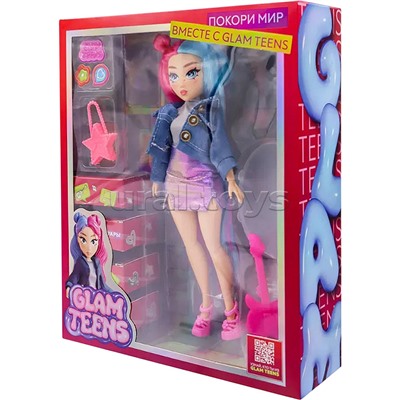 Модная кукла коллекция Glam Teens Алекс с аксессуарами, 25 см,