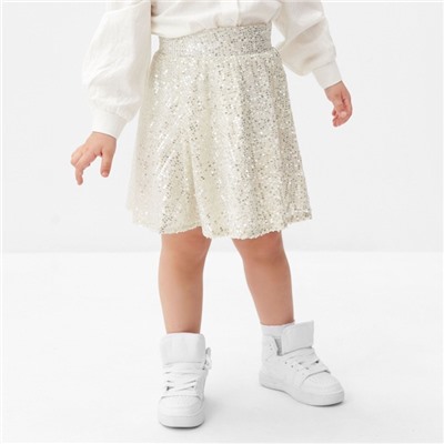 Юбка из пайеток KAFTAN размер 38 (146-152 см), серебряный