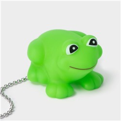 Пробка для ванны с игрушкой Доляна «Лягушка», (диаметр верха 5.1 см, низа 4.6 см), цепочка 40 см