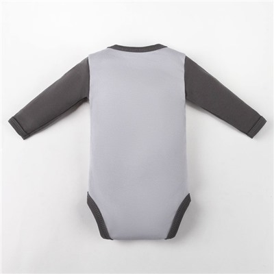 Боди Крошка Я Mum and Dad, рост 80-86 см, серое