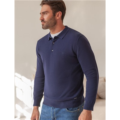 Джемпер-поло из хлопка с нейлоном