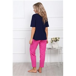 1018 Пижама (Синий_фуксия)