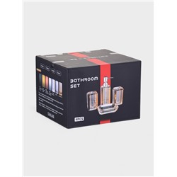 Набор для ванной "Блэк" 3 предмета (дозатор, стакан, мыльница)