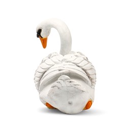 Садовая фигура из полистоуна «Лебедь», 40×37×25 см