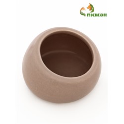 Миска керамическая для грызунов со скошенным краем 30 мл 5.7×5.7×3.5 см, серая