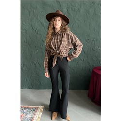 Рубашка женская  HUG077/13/Коричневый, бежевый