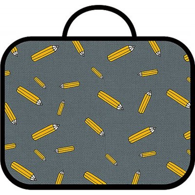 Папка школьника А4 с ручками 33,5х26х6 см ПШ-11 "КАРАНДАШИ 2026" ткань Пчелка