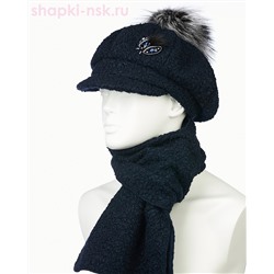 Гелана букле Комплект женский флис (кепка+шарф) (56-58)