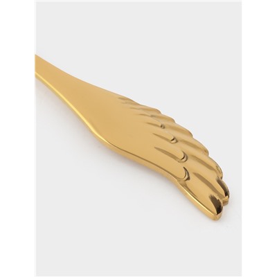 Вилка десертная Magistro Wings, длина 14 см, нержавеющая сталь, золотистая