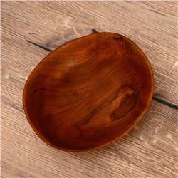 Тарелка, 20×18×8 см, тиковое дерево
