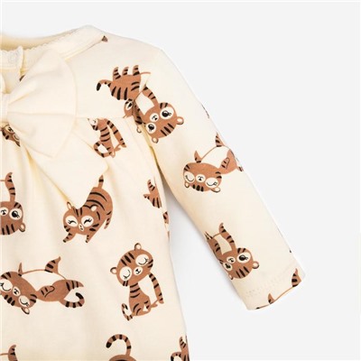 Боди - платье «Крошка Я. Тигруля», рост 62-68 см, бежевое