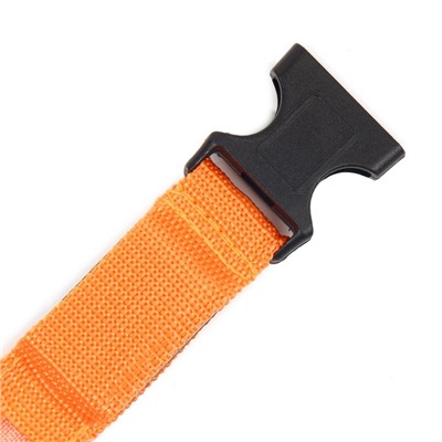 Ошейник с подсветкой размер S, ОШ 35-43×2.5 см, 3 режима свечения оранжевый