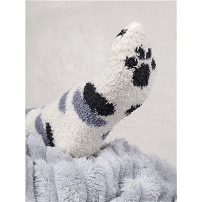 Носки женские флисовые р. 35-40 Лапки новогодний № 4 / MNZ-19/4 /721638