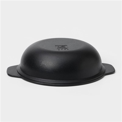 Жаровня, 2 л, d=24 см, с крышкой крышка, чугун, чёрная