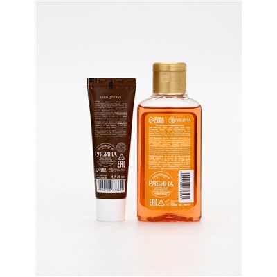 Подарочный набор новогодний: гель для душа, крем для рук и пилка для ногтей, аромат печенье, URAL LAB