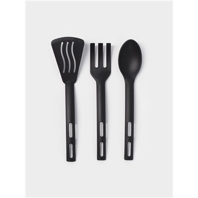 Набор кухонных принадлежностей Доляна «Глори», 3 шт., чёрный