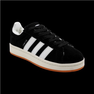 Кроссовки из натуральной кожи на меху АМ0815-8 черные