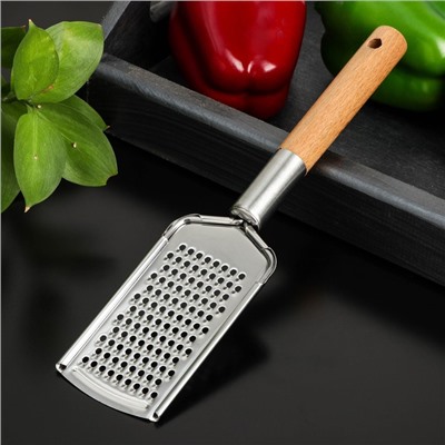 Тёрка для сыра мелкая Доляна «Валдай», рабочая часть 11.5×5.8 см, нержавеющая сталь, цвет коричневый