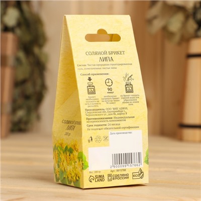 Соляной брикет куб «Липа» 200 г