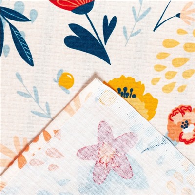 Простыня для бани «Цветочное поле» 150×180±5 см, 100% хлопок, вафельное полотно, 160 г/м²