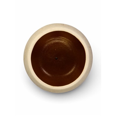 Горшок для цветов «Шар», 15 л, d=27 см, h=25 см, керамика, с поддоном, бежевый