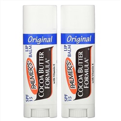 Palmer's, ультраувлажняющий бальзам для губ, с SPF 15, оригинальный, 2 упаковки, 0,8 г (0,30 унции)