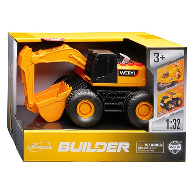 Машина "Экскаватор" 1:32 (свет, звук) в коробке
