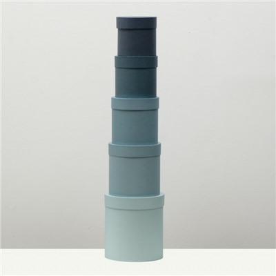 Набор круглых коробок 5 в 1 «Барракуда» 23×23×25 - 15×15×15 см