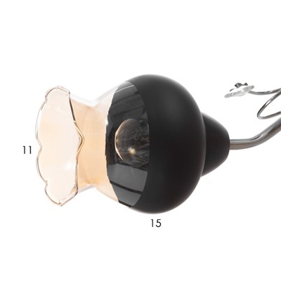 Люстра потолочная BayerLux «Авиталь», 2хЕ27 40 Вт, чёрно-хромовый, 53×20×23 см