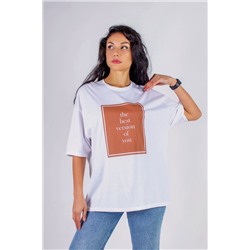 Футболка Овер с принтом Лучшая версия