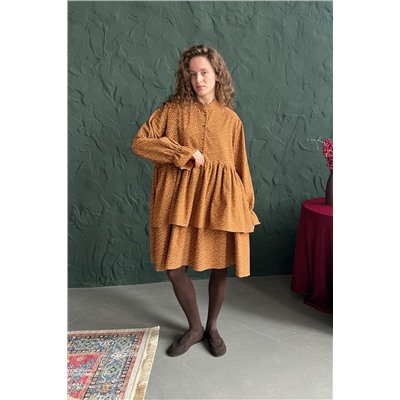 Платье женское  PUFF059/03/Коричневый, бежевый