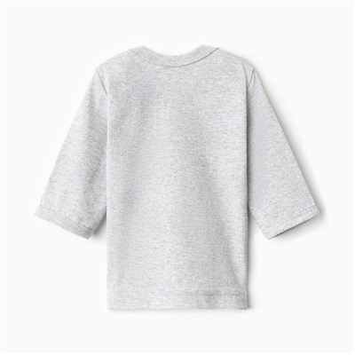 Футболка детская детская с длинным рукавом Bloom Baby, рост 68 см, серая