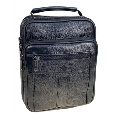 Сумка мужская из натуральной кожи, цвет черный