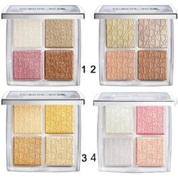 Палетка хайлайтеров и румян Dior Backstage Glow Face Palette (4 шт)