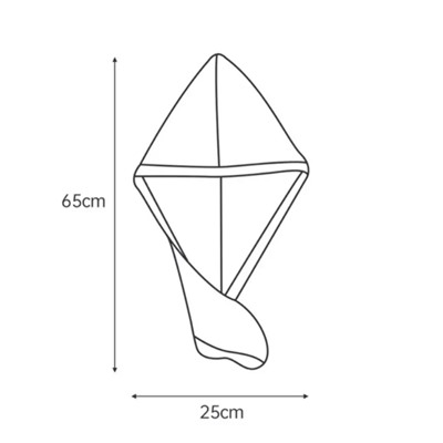Супер впитывающее Полотенце для волос, Нетканое волокно, 25x65 см, 1 шт