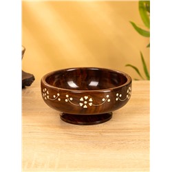 Чаша на ножке «В самое сердце», 15×15×8 см, дерево шишам