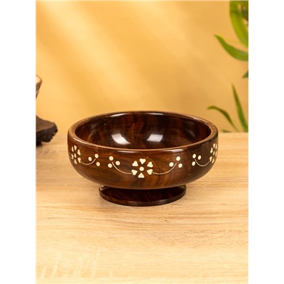 Чаша на ножке «В самое сердце», 15×15×8 см, дерево шишам