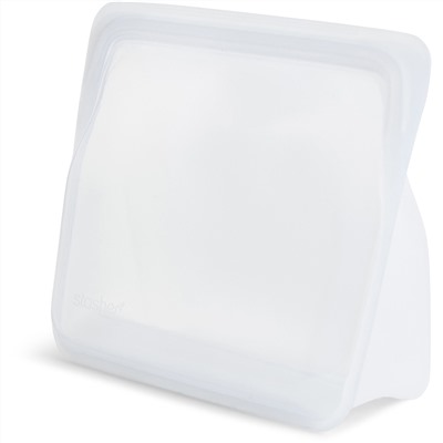 Stasher, Reusable Silicone Food Bag, Stand Up Bag, Clear, 56 fl. oz. (128 g)