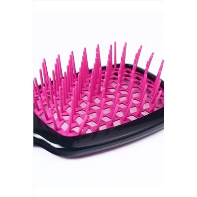 Kristaller Расчёска массажная для быстрой сушки волос WS023, черно-розовый, пластик, 20,5 см KRISTALLER, 1134966
