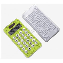 Калькулятор с лабиринтом "School" 61x117x15 мм, для младших классов, 8 разрядный