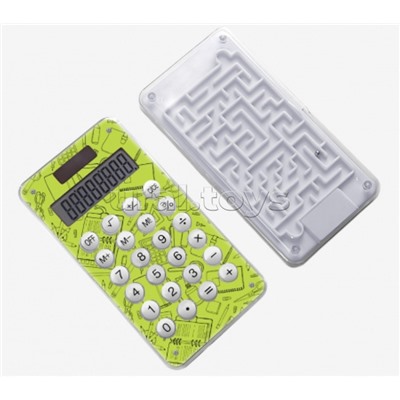 Калькулятор с лабиринтом "School" 61x117x15 мм, для младших классов, 8 разрядный