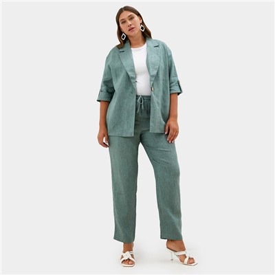 Пиджак женский MIST plus-size, размер 50, цвет зелёный