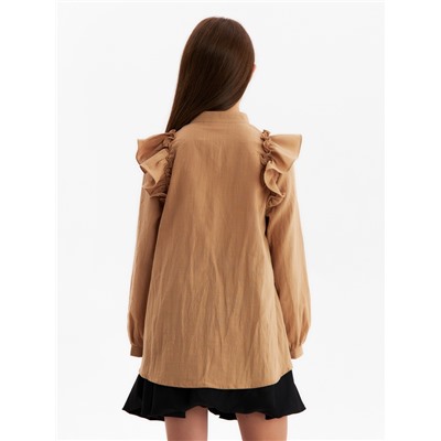 Блузка для девочки MINAKU, бежевая, рост 122 см